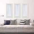 Miroir mural encadré Macon blanc 16" x 36", style moderne, verre biseauté, aucun assemblage requis