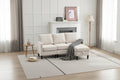 HYLEORY L-Shaped Convertible Sectional Sofa Couch 3 Seater with Linen Fabric, Complete with Ottoman, for Living Room, Apartment and Office