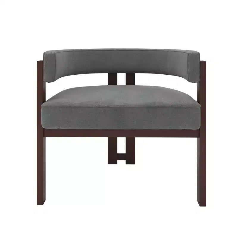 MAYEERTY Table de bar carrée minimaliste de 80 cm, Plateau en MDF aspect bois foncé avec piétement robuste et repose-pieds en métal, Table de bistrot compacte pour 2 à 4 personnes