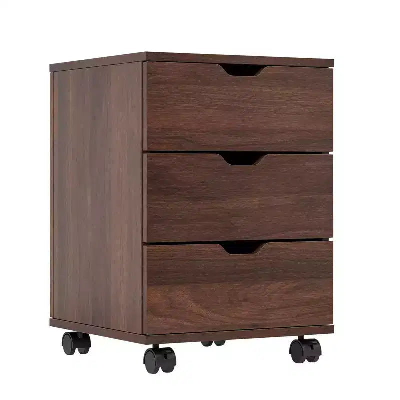 PexFix Meuble de rangement vertical à 3 tiroirs en bois sur roulettes pour bureau à domicile