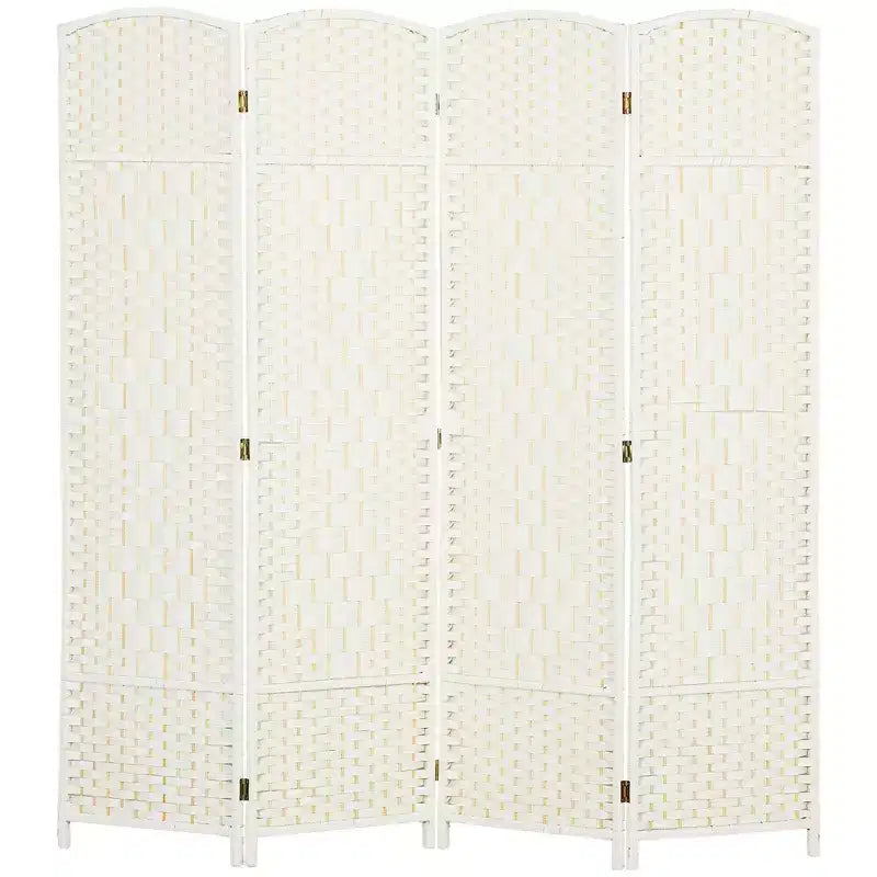 Paravent pliable à 4 panneaux de 1,8 m de haut, écran d'intimité, cloison autoportante en bois pour bureau à domicile