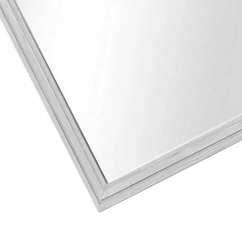 Miroir de commode Royal Hampton, verre biseauté, cadre en bois massif blanc rustique 38x44