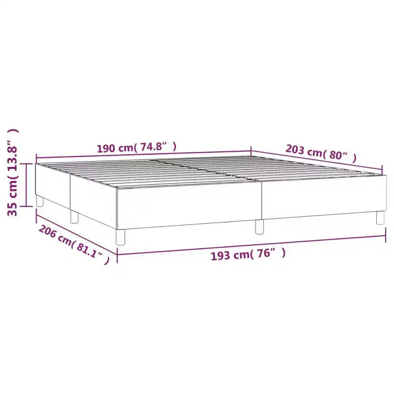 Cadre de lit en tissu gris foncé (100 % polyester), contreplaqué, bois d'ingénierie