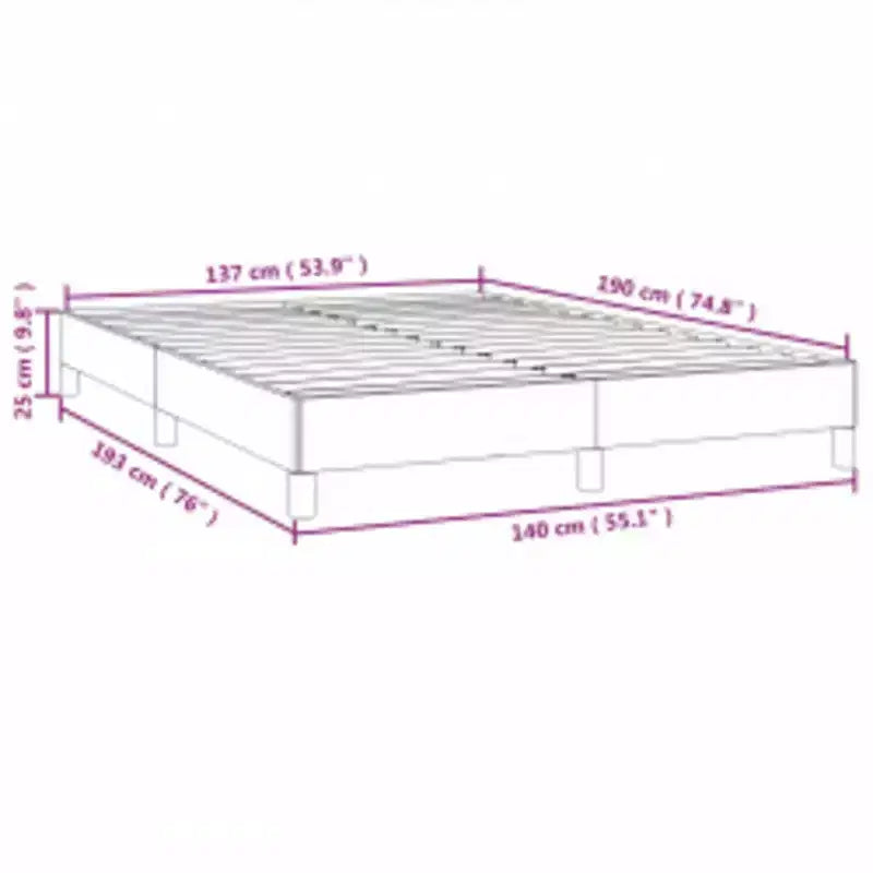Cadre de lit Blanc Similicuir, Contreplaqué, Bois manufacturé Double