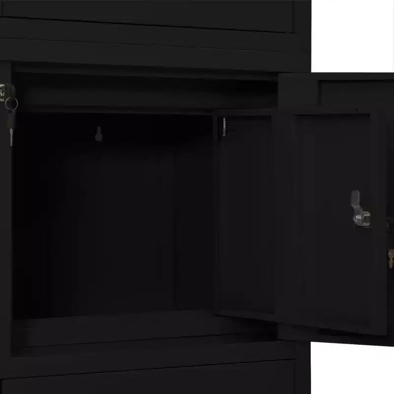 Meuble de rangement pour salon en acier avec étagères