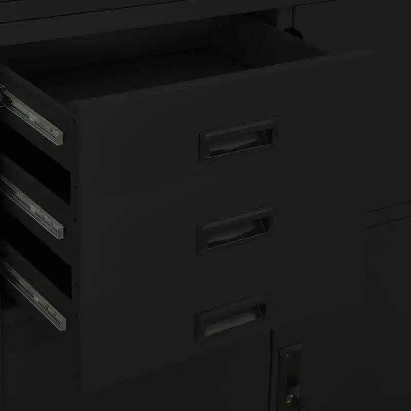 Meuble de rangement pour salon en acier avec étagères