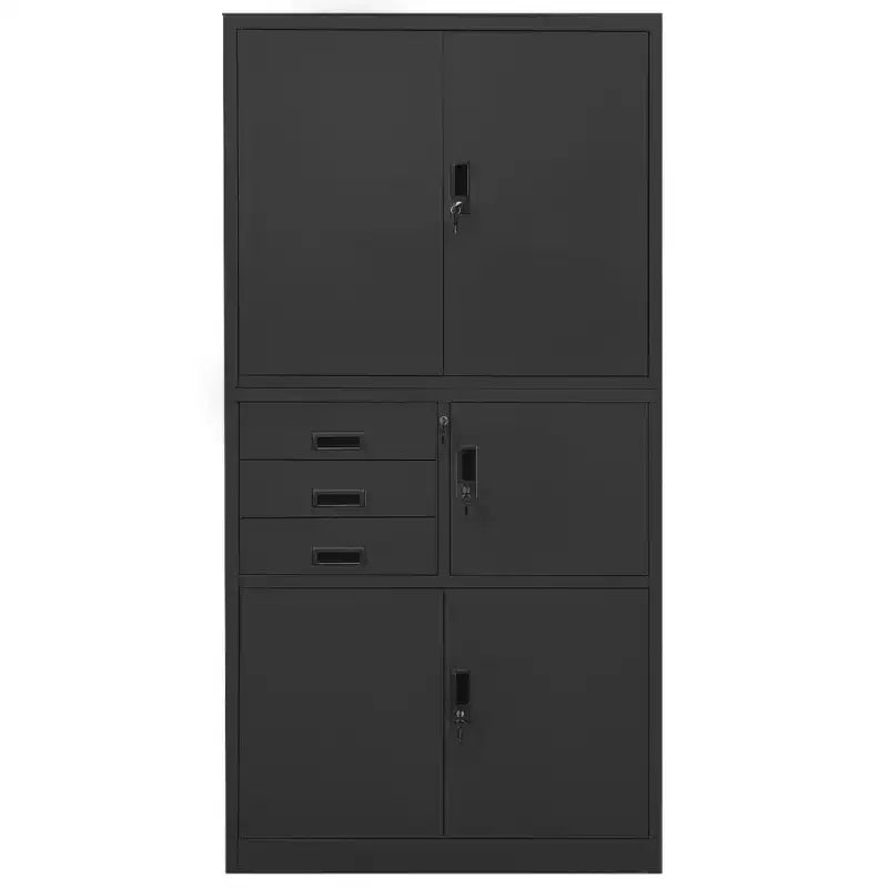 Meuble de rangement pour salon en acier avec étagères