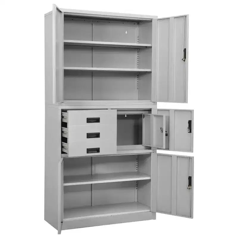 Meuble de rangement pour salon en acier avec étagères