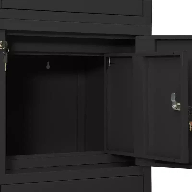 Meuble de rangement pour salon en acier avec étagères