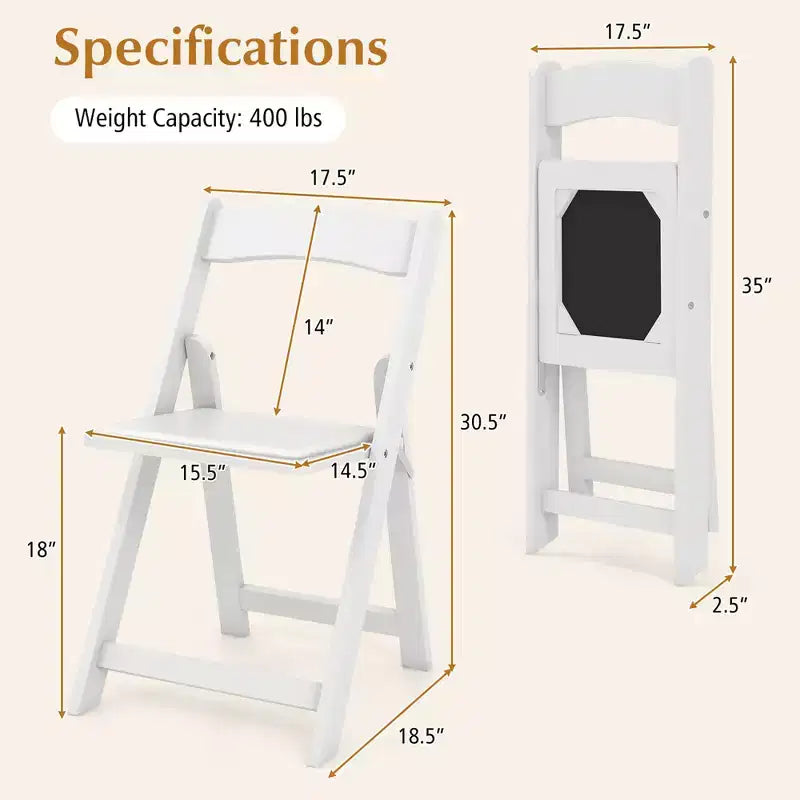 16 chaises de salle à manger avec pieds en bois d'hévéa et assise rembourrée pour événements à la maison ou au bureau, blanc