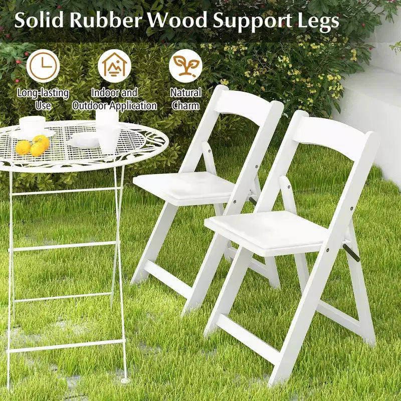16 chaises de salle à manger avec pieds en bois d'hévéa et assise rembourrée pour événements à la maison ou au bureau, blanc