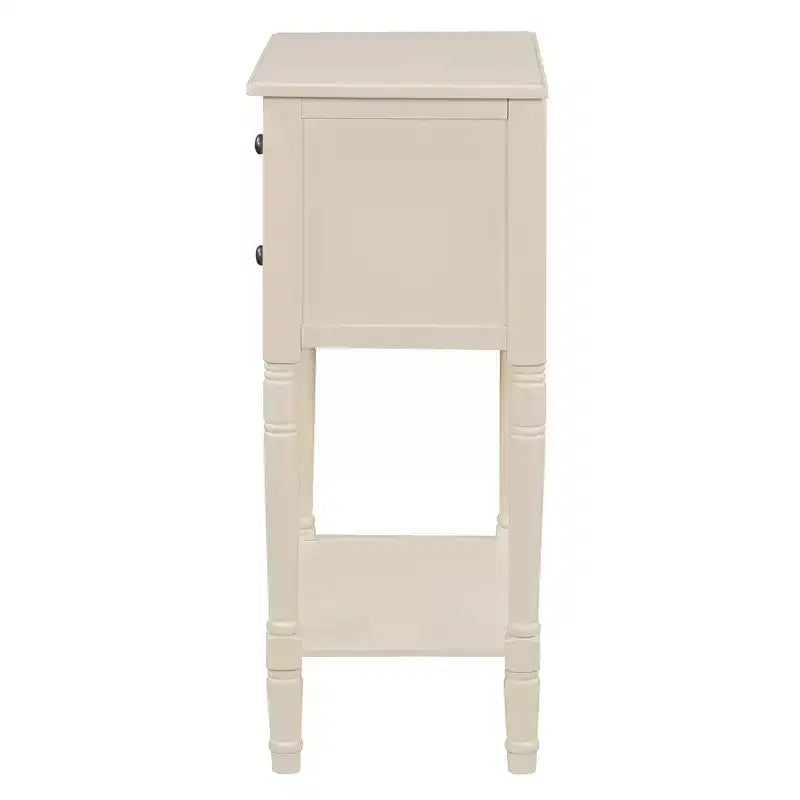Petite console rétro avec tiroirs et étagère inférieure, table d'entrée rustique en bois avec rangement, table d'appoint étroite en bois pour entrée