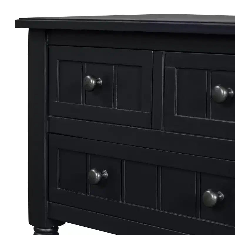 Petite console rétro avec tiroirs et étagère inférieure, table d'entrée rustique en bois avec rangement, table d'appoint étroite en bois pour entrée