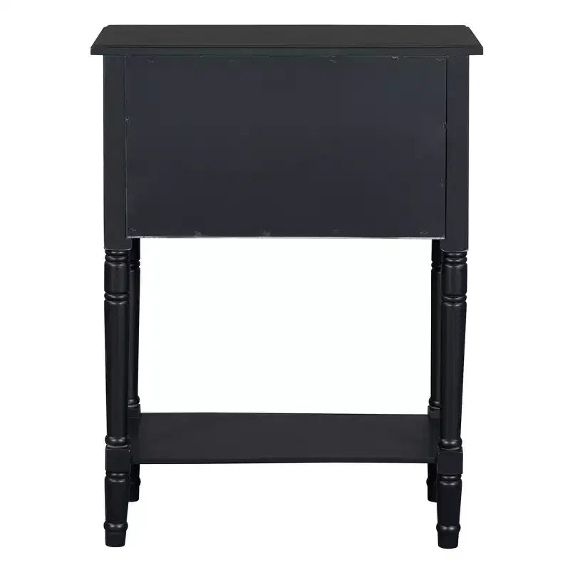 Petite console rétro avec tiroirs et étagère inférieure, table d'entrée rustique en bois avec rangement, table d'appoint étroite en bois pour entrée