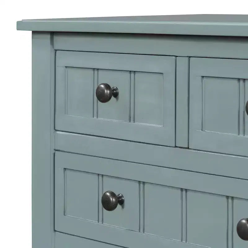 Petite console rétro avec tiroirs et étagère inférieure, table d'entrée rustique en bois avec rangement, table d'appoint étroite en bois pour entrée