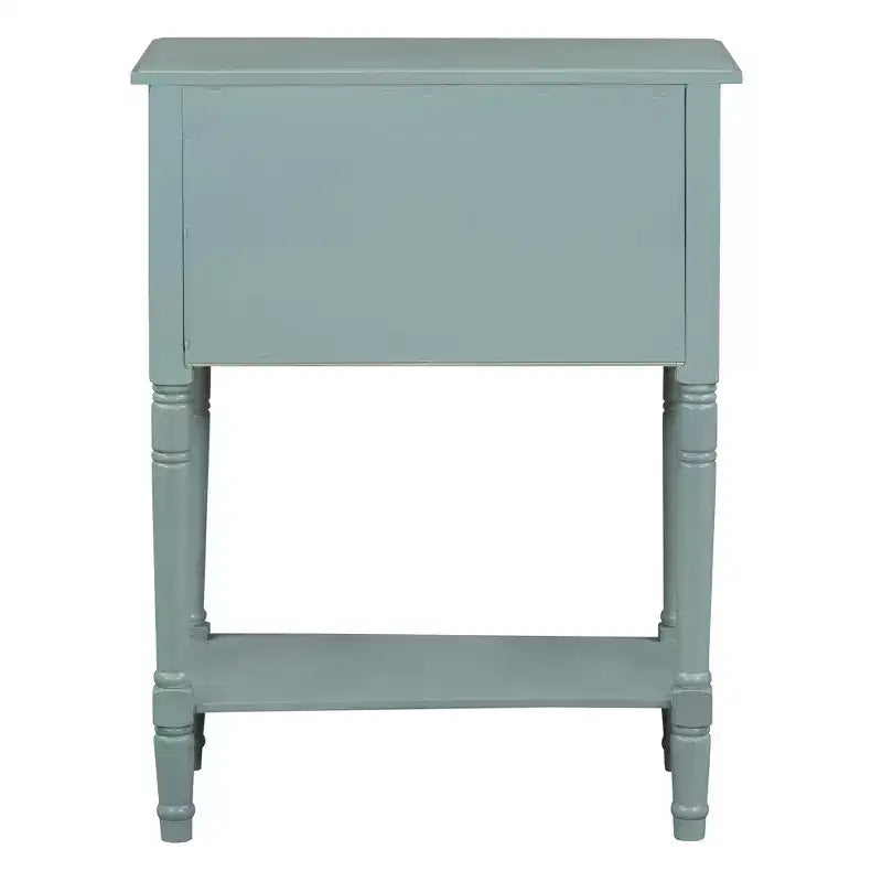 Petite console rétro avec tiroirs et étagère inférieure, table d'entrée rustique en bois avec rangement, table d'appoint étroite en bois pour entrée