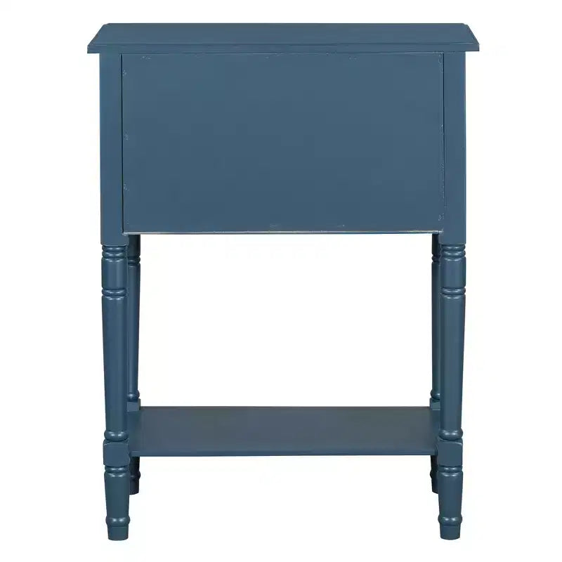Petite console rétro avec tiroirs et étagère inférieure, table d'entrée rustique en bois avec rangement, table d'appoint étroite en bois pour entrée