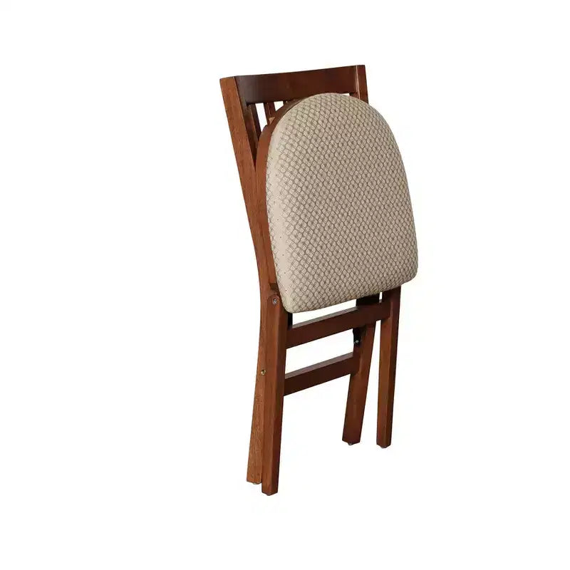 Lot de 2 chaises pliantes d'école couleur cerisier