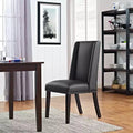 Chaise de salle à manger Baron en vinyle noir