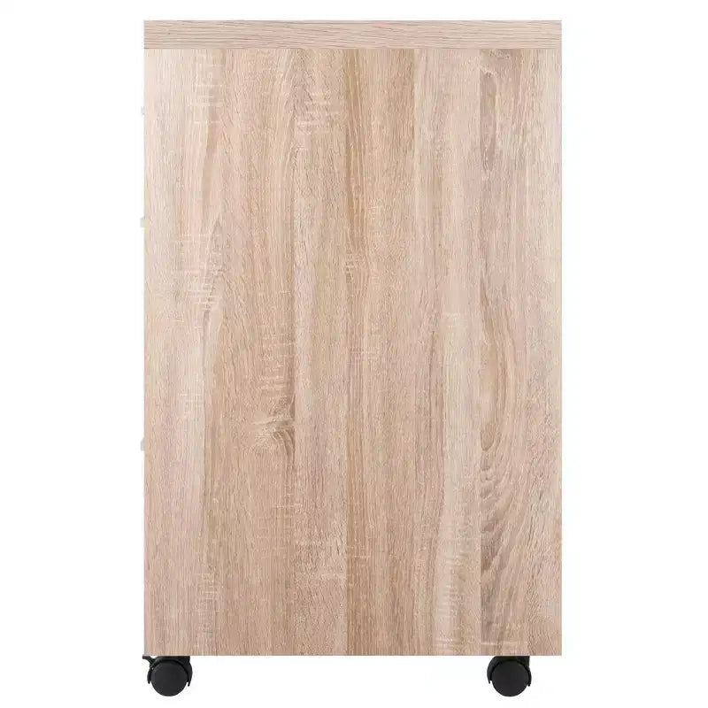 Bureau modulaire Kenner avec 2 tiroirs et 3 étagères en bois recyclé