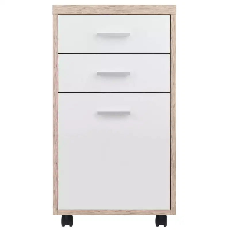Bureau modulaire Kenner avec 2 tiroirs et 3 étagères en bois recyclé