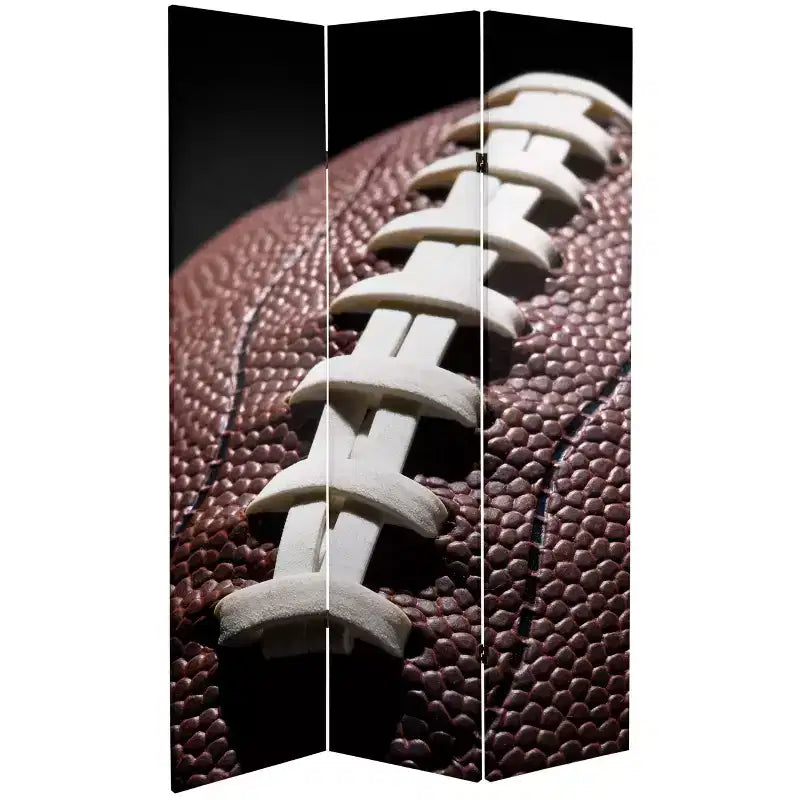 Paravent de 1,80 m de haut, double face, thème football, décoration sur le thème du sport, aucun assemblage requis, écran portable