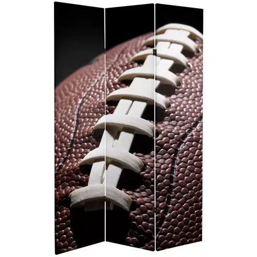 Paravent de 1,80 m de haut, double face, thème football, décoration sur le thème du sport, aucun assemblage requis, écran portable