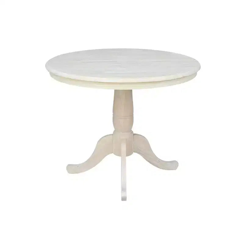 Table à manger à piédestal avec dessus rond et 12 abattants de 36 po