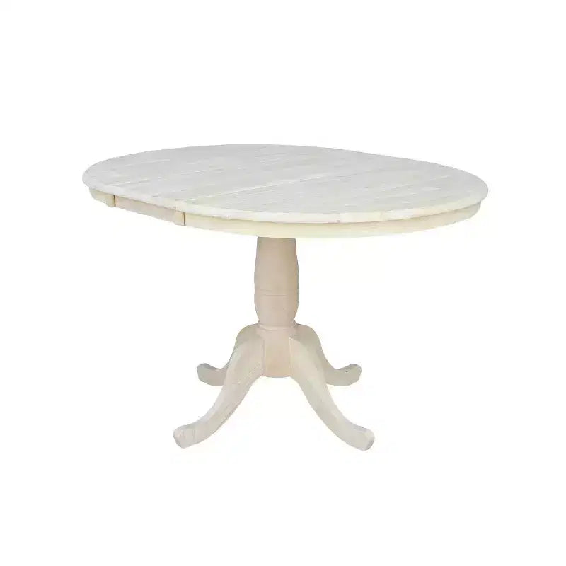 Table à manger à piédestal avec dessus rond et 12 abattants de 36 po