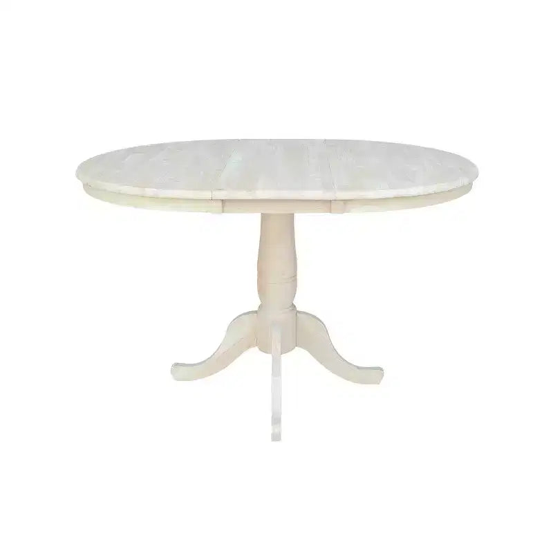 Table à manger à piédestal avec dessus rond et 12 abattants de 36 po
