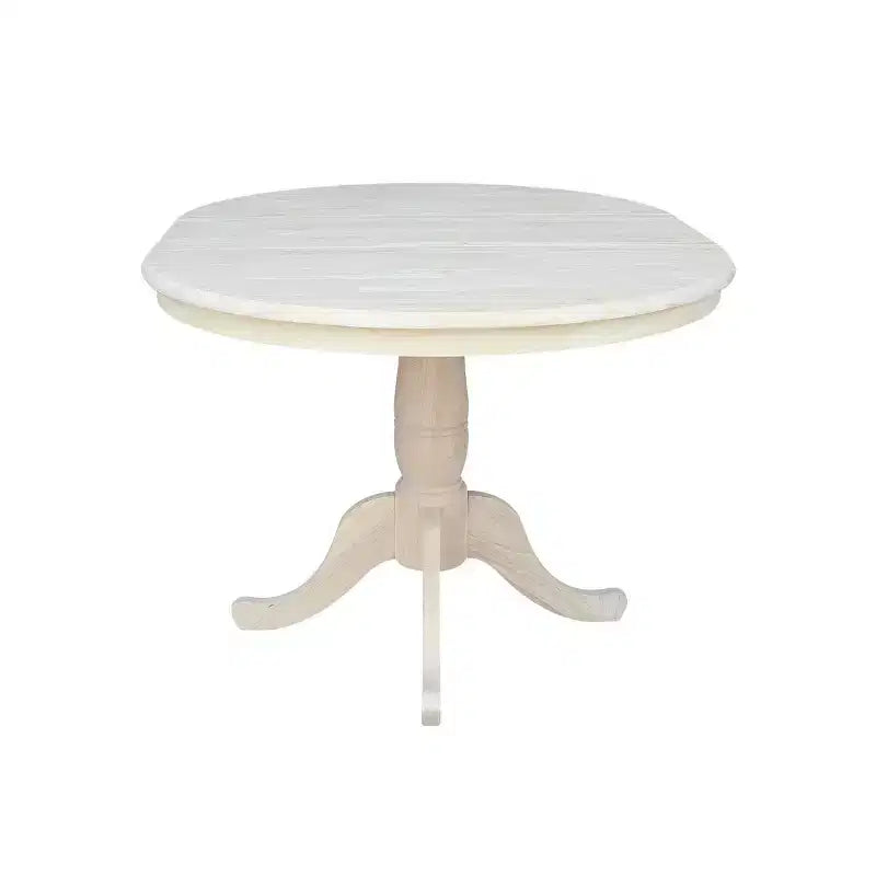 Table à manger à piédestal avec dessus rond et 12 abattants de 36 po
