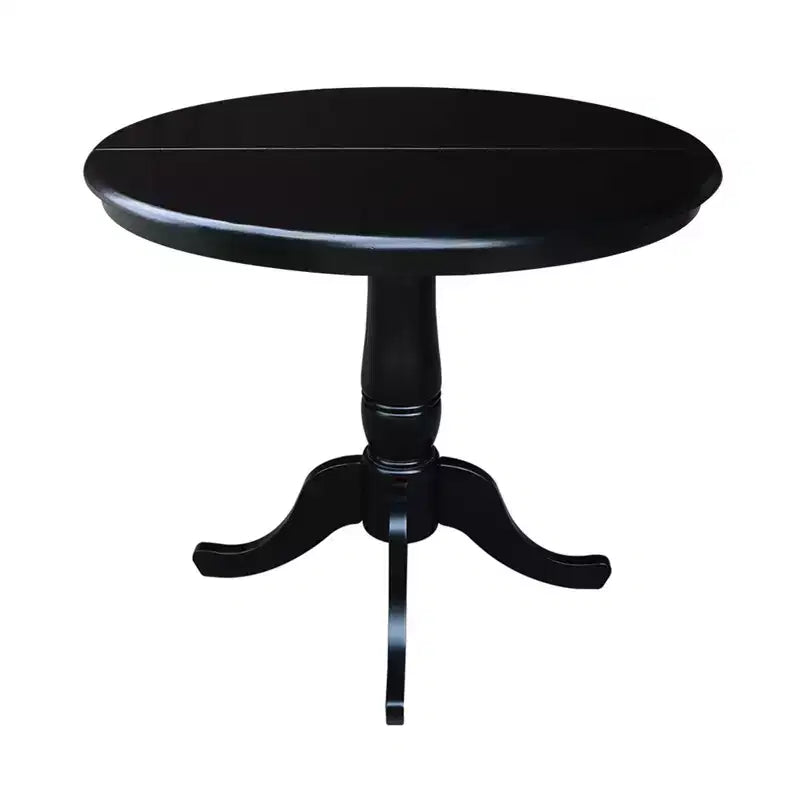 Table à manger à piédestal avec dessus rond et 12 abattants de 36 po