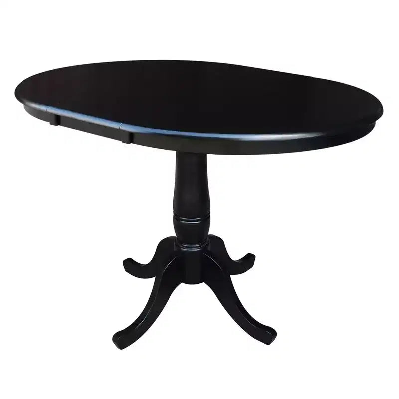 Table à manger à piédestal avec dessus rond et 12 abattants de 36 po