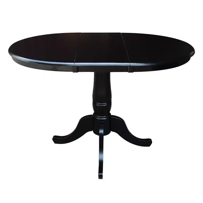 Table à manger à piédestal avec dessus rond et 12 abattants de 36 po
