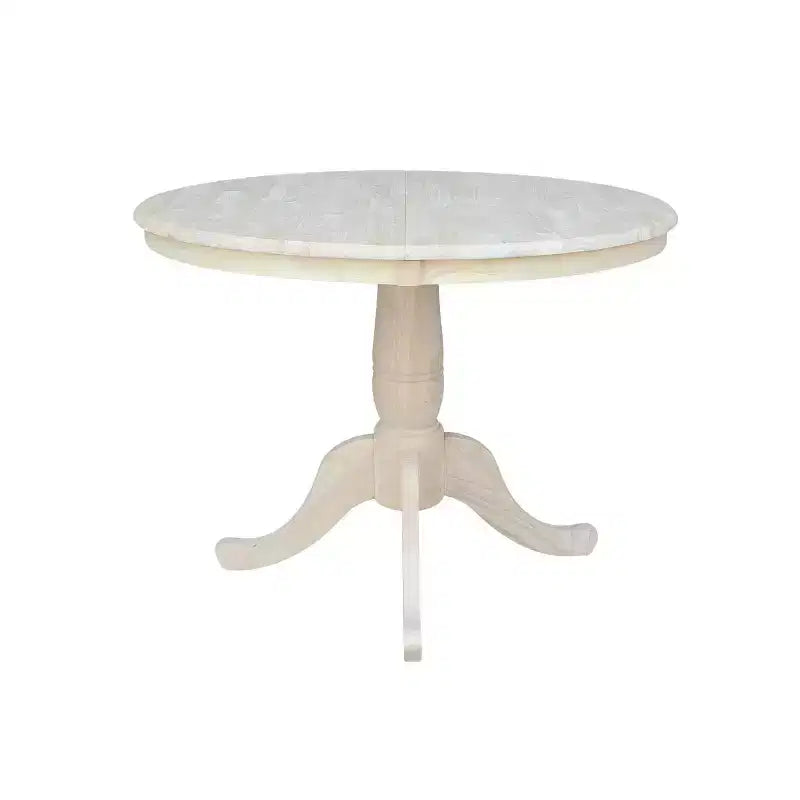 Table à manger à piédestal avec dessus rond et 12 abattants de 36 po