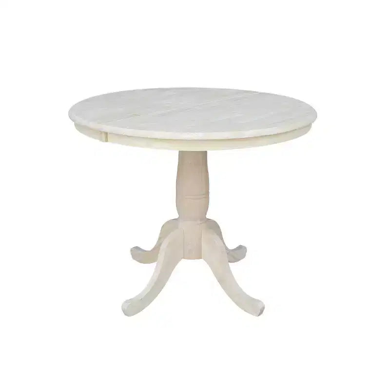 Table à manger à piédestal avec dessus rond et 12 abattants de 36 po