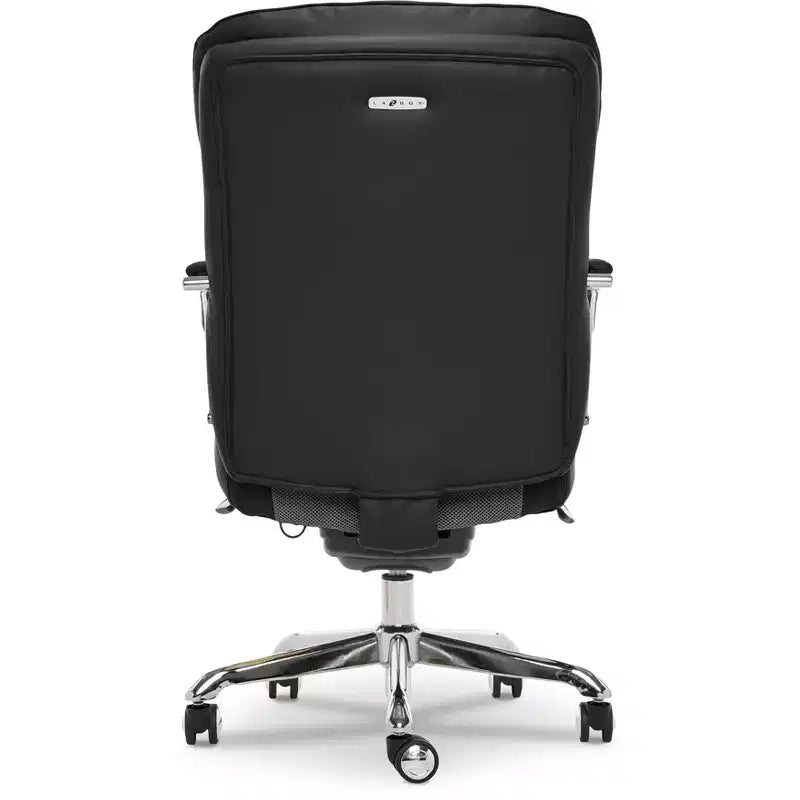 Fauteuil de bureau en cuir matelassé Sutherland avec accoudoirs rembourrés