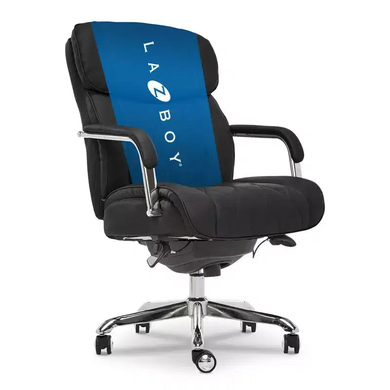 Fauteuil de bureau en cuir matelassé Sutherland avec accoudoirs rembourrés