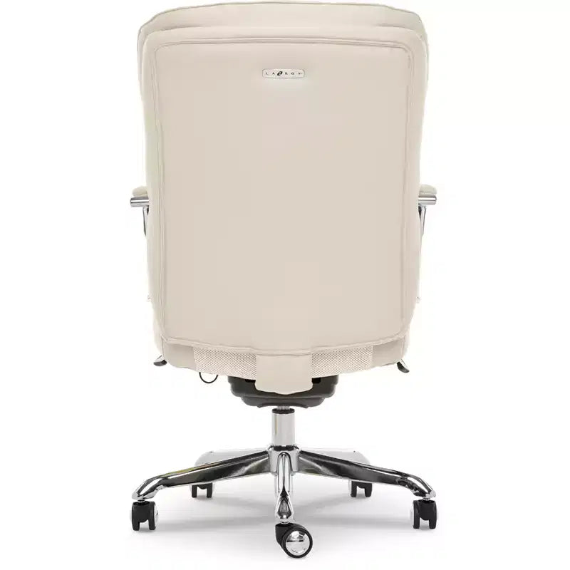 Fauteuil de bureau en cuir matelassé Sutherland avec accoudoirs rembourrés