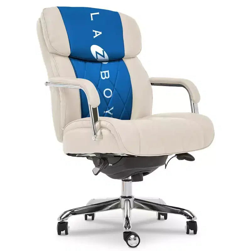 Fauteuil de bureau en cuir matelassé Sutherland avec accoudoirs rembourrés