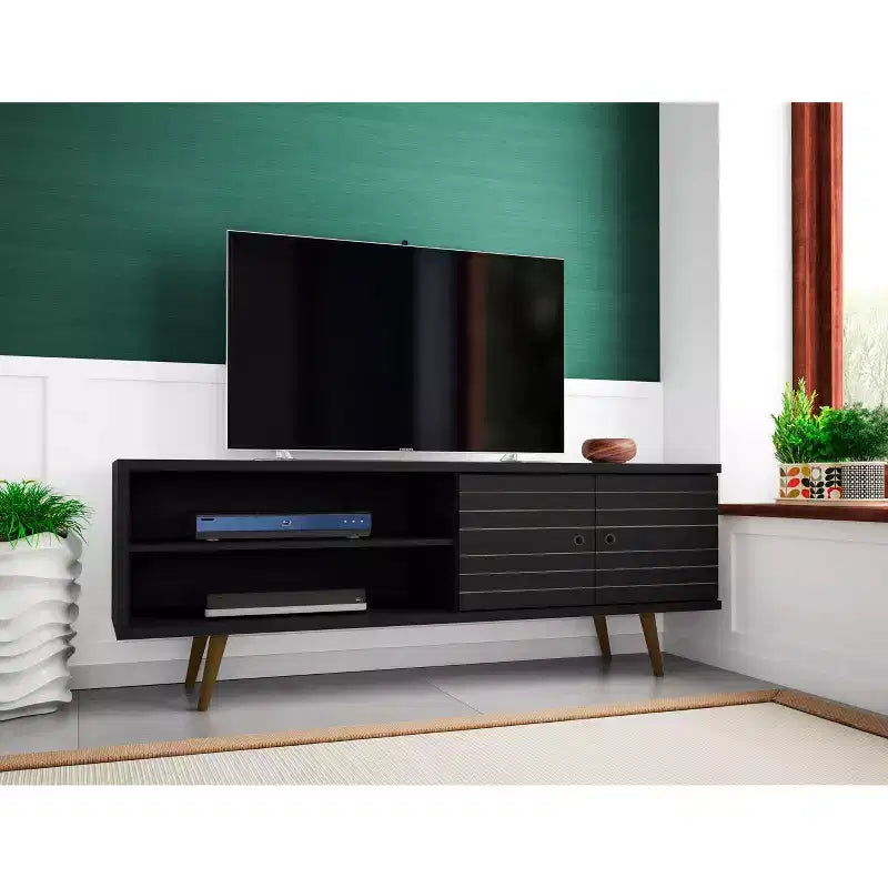 Meuble TV Liberty 2 étagères et 2 portes pour téléviseurs jusqu'à 60 pouces