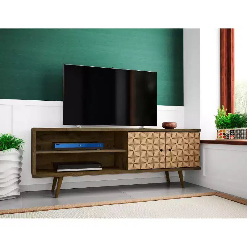 Meuble TV Liberty 2 étagères et 2 portes pour téléviseurs jusqu'à 60 pouces