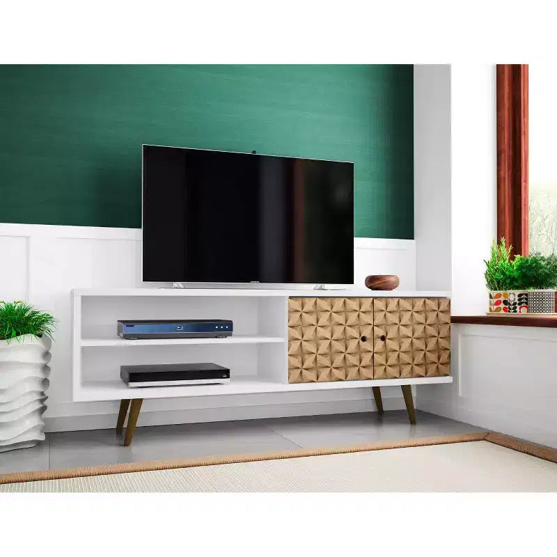 Meuble TV Liberty 2 étagères et 2 portes pour téléviseurs jusqu'à 60 pouces