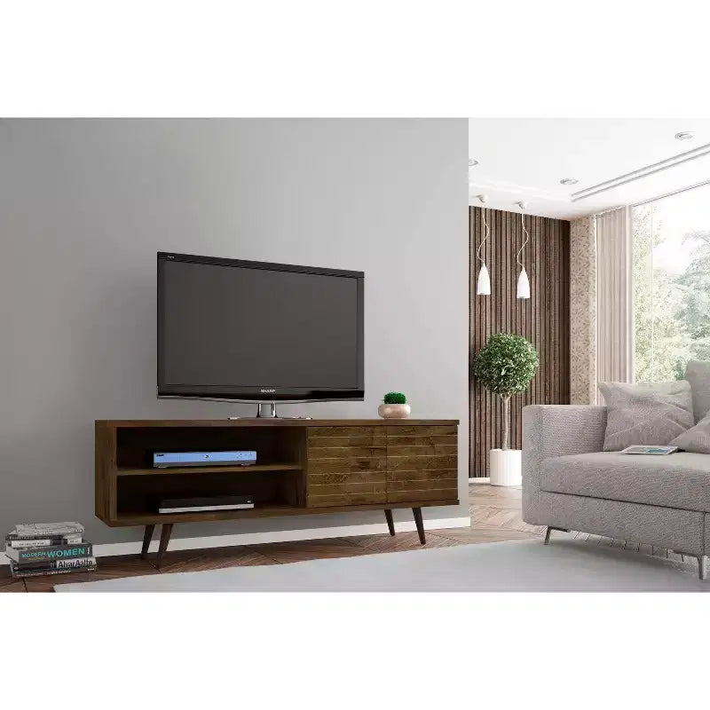 Meuble TV Liberty 2 étagères et 2 portes pour téléviseurs jusqu'à 60 pouces