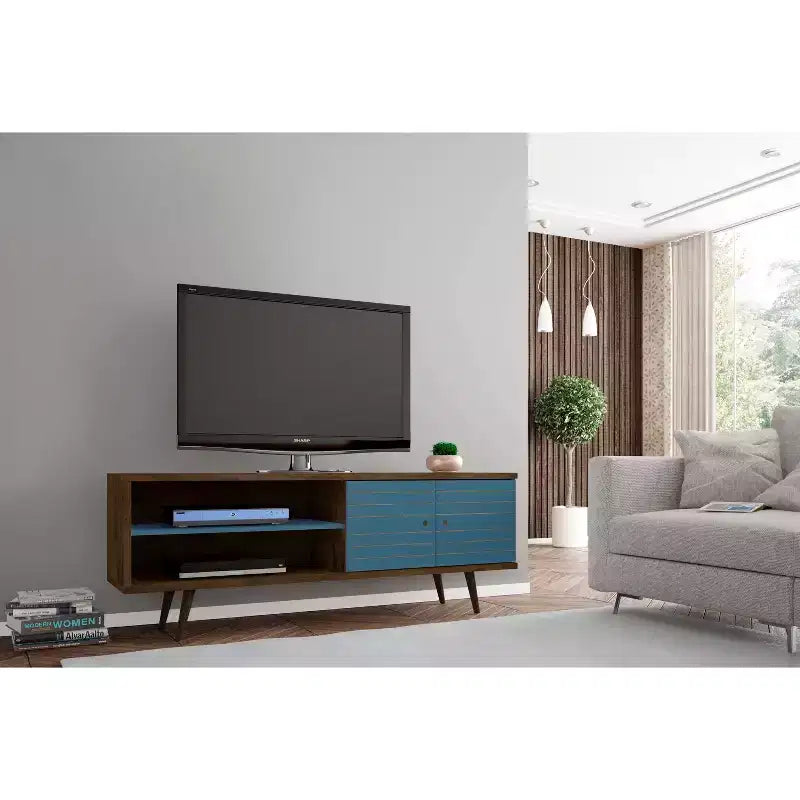 Meuble TV Liberty 2 étagères et 2 portes pour téléviseurs jusqu'à 60 pouces